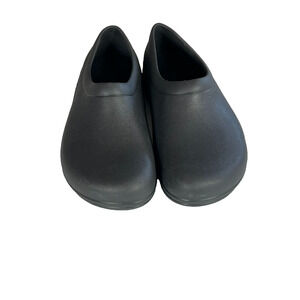 Crocs Womens On The Clock Work Clogs Black Slip Resistant Shoes Size 12 M